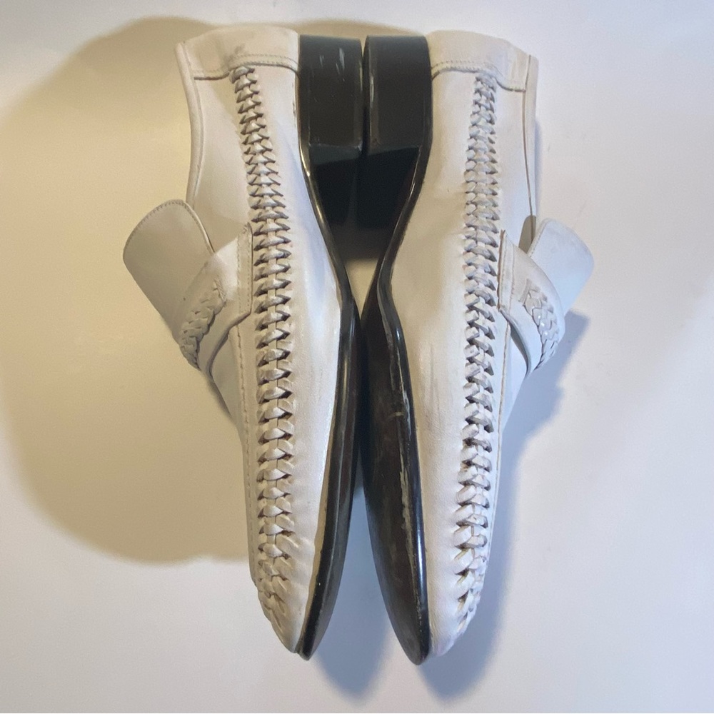 Sir Imperial white leather loafers SZ 8 1/2 EE, condition as shown GUC - Picture 3 of 9